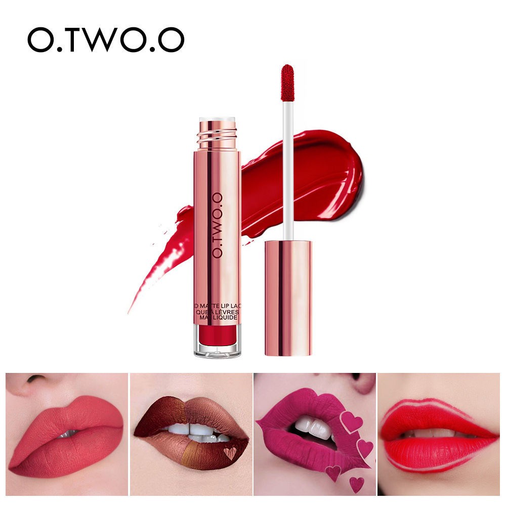 Crossover Makeup Explosion O.TWO.O Non-stick Cup Matte Lip Gloss Son môi lỏng không phai màu Matte Lip glaze bán hàng tr