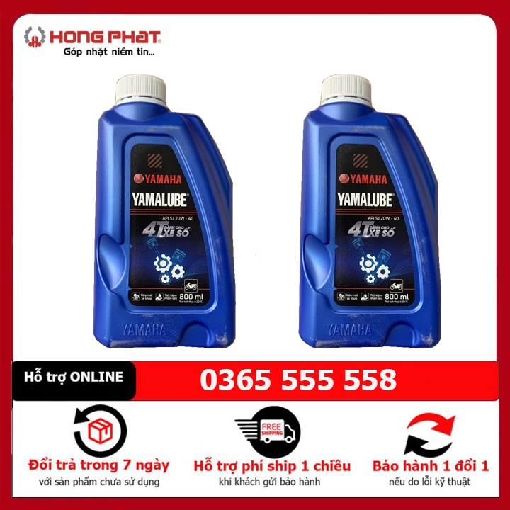 CHÍNH HÃNG - Dầu nhớt YAMALUBE chính hãng YAMAHA 800ml 20w-40 4T dùng cho xe số