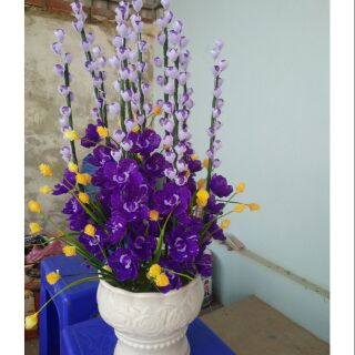 Thành phẩm Chậu hoa đá pha lê (11cành)