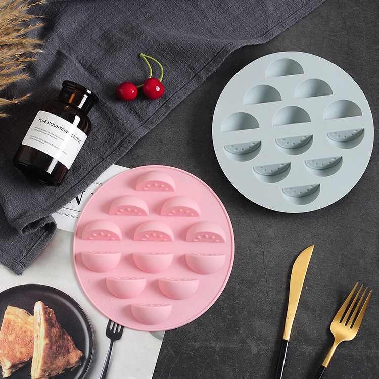 Khuôn Silicon Làm Kẹo Đường Hình Quả Dưa Hấu