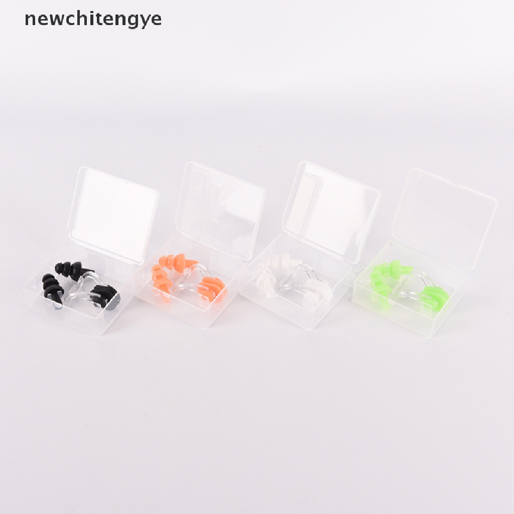 1 Bộ Kẹp Mũi + Nút Bịt Tai Bằng Silicon Mềm Chống Thấm Nước