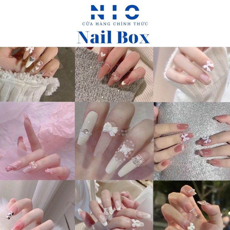 Móng tay giả Nail Box 24 móng giả kèm keo ( mã R - W - CH - MO )