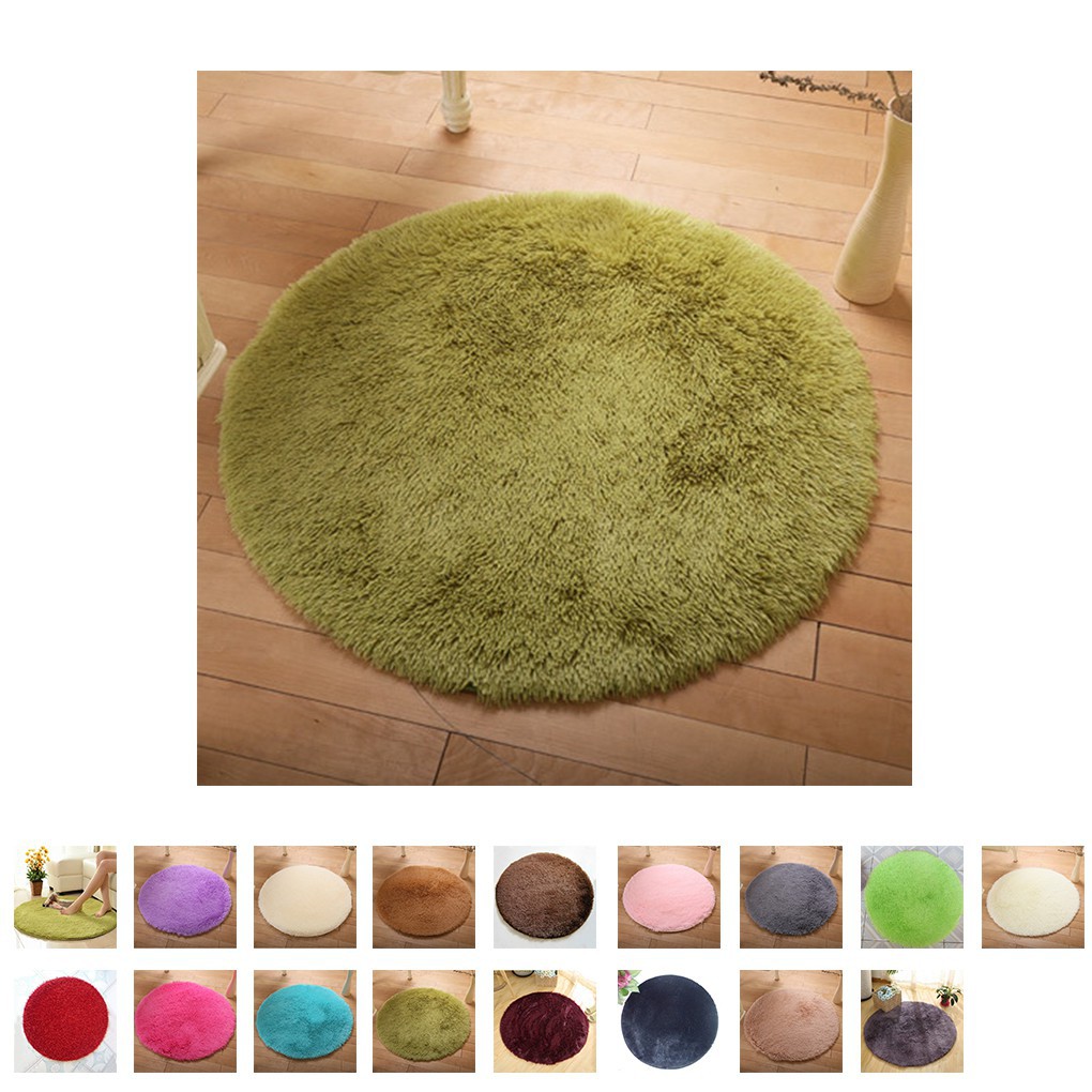 Thảm lông lót sàn hình tròn