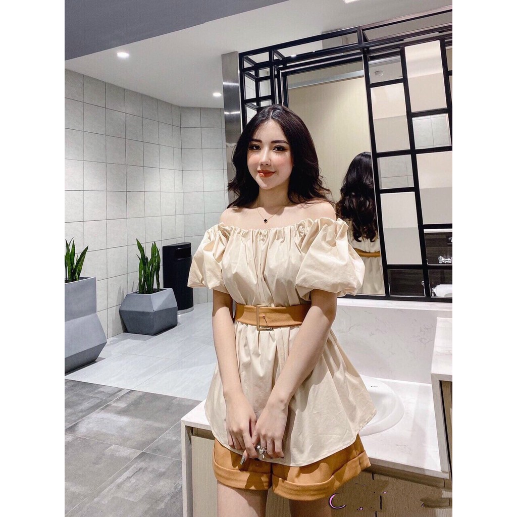 Set Bộ Đùi Mặc Hai Kiểu Kèm Khoen Đai Thời Trang Nữ Rose Fashion