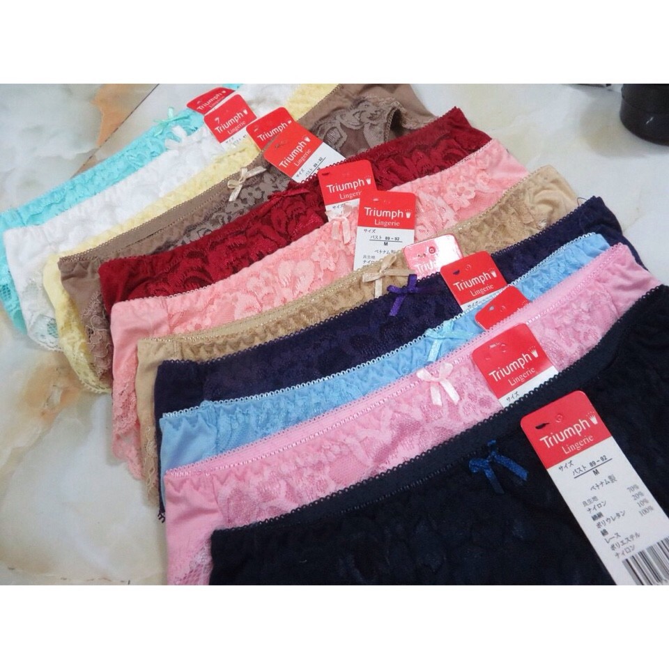 Set 7 quần chip phối ren