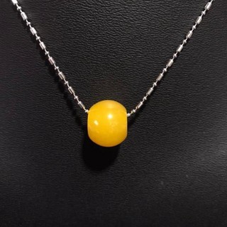Lu thống đá màu vàng size hạt 13ly- tặng kèm dây đeo