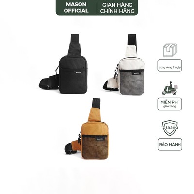 [Xả kho] Túi đeo chéo mini nam nữ unisex Color Bag vải Polyester Canvas chống thấm nước thương hiệu MASON - M26
