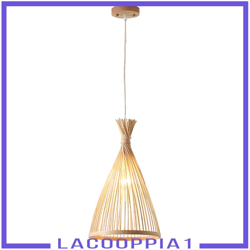 [LACOOPPIA1] Bamboo Ceiling Pendant Light Hanging Lamp Teahouse Hotel Lighting