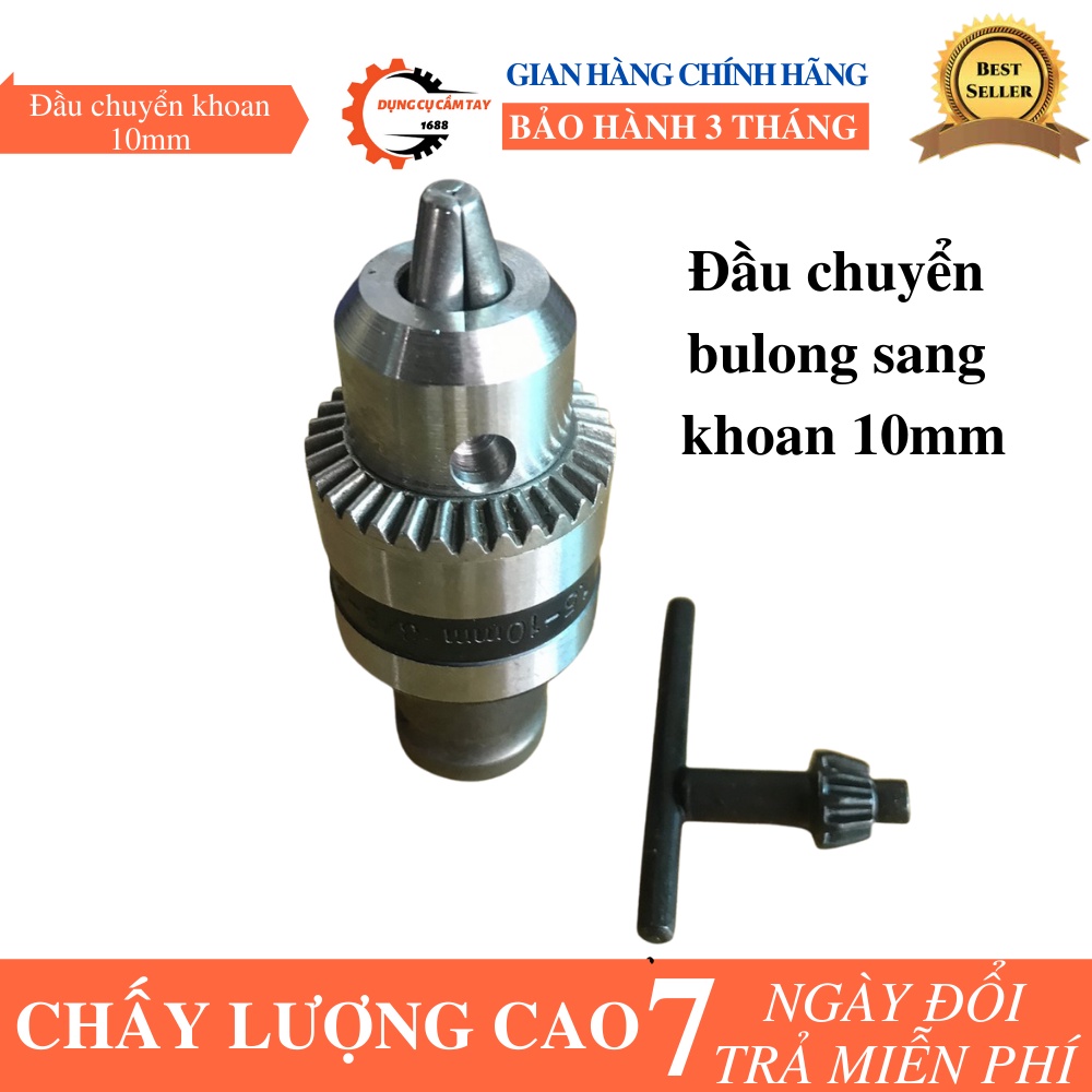 Đầu chuyển khoan 10mm sắt - Đầu chuyển từ siết bulong sang khoan 10mm cao cấp