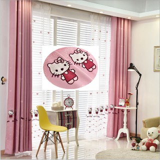 Rèm cửa Hello Kitty màu hồng xinh xắn