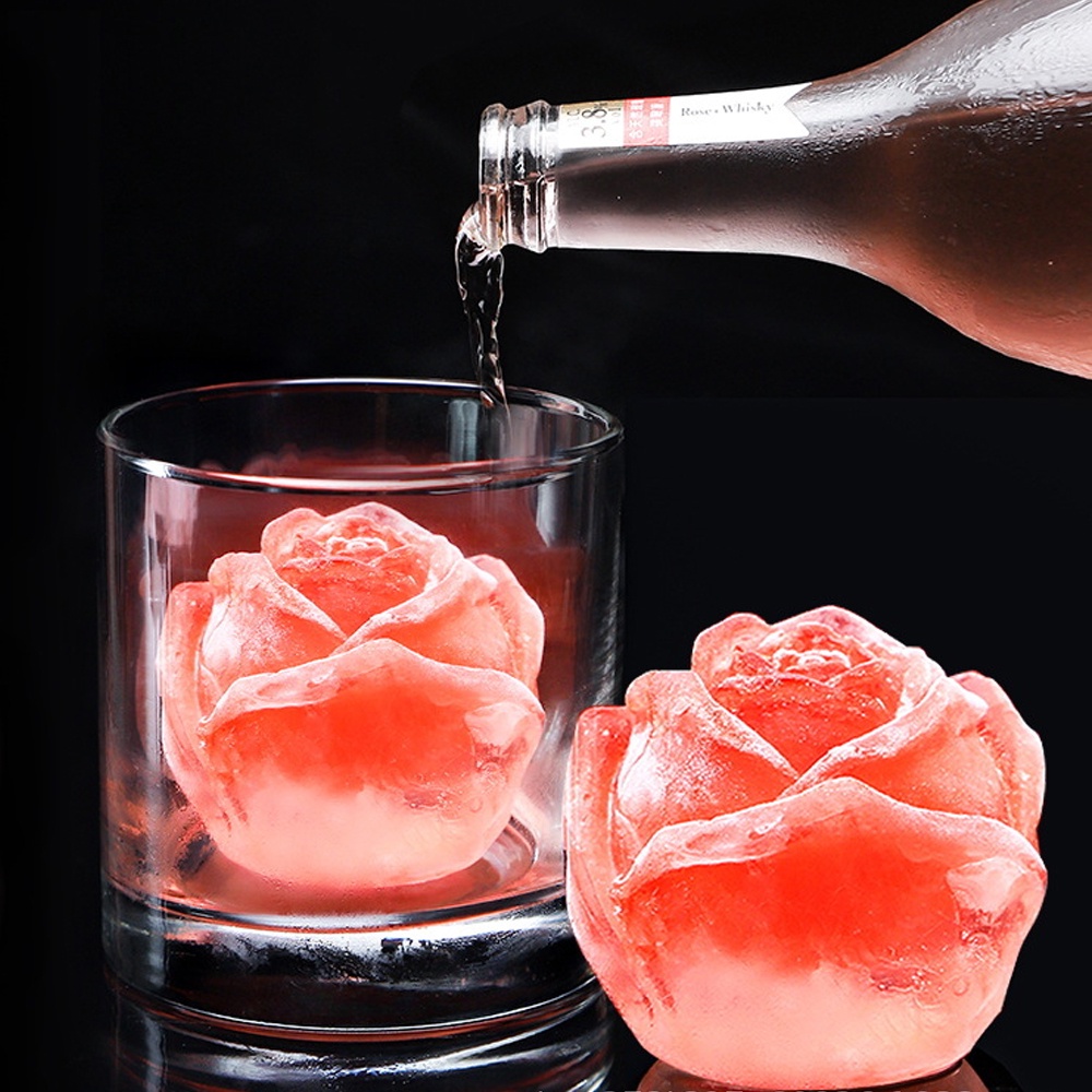 Khuôn Làm Bánh / Sô Cô La / Nến Hình Hoa Hồng 3D Khay làm đá silicon