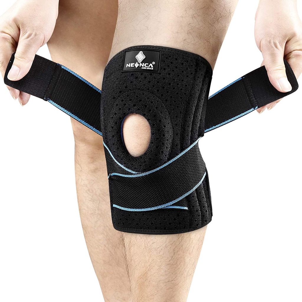 Đai quấn bảo vệ đầu gối NEENCA có đệm gel giảm đau đầu gối có thể điều chỉnh