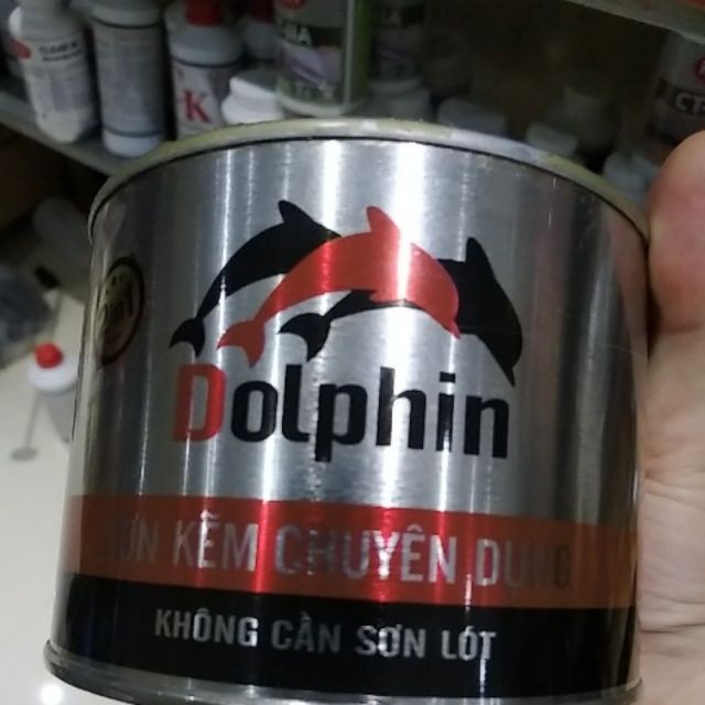 Combo 2 sơn kẽm 2k galant màu đen mờ (bộ 1kg) và Sơn nhũ đồng đỏ Dolphin 903 (800g)