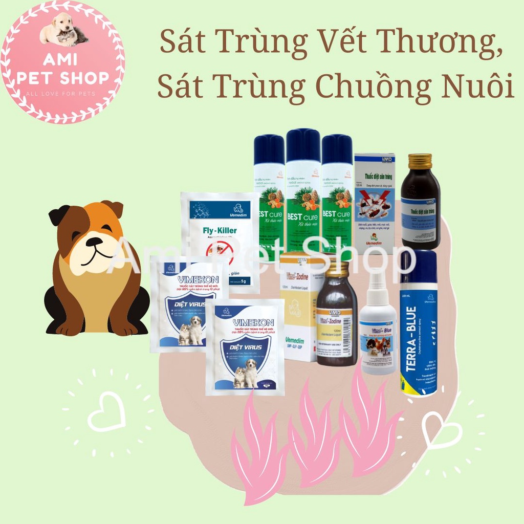 Nhỏ mắt chó mèo Genta 30 Vemedim, chai 10ml