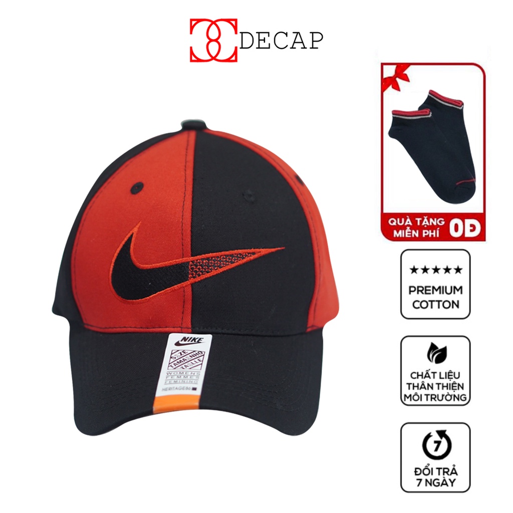 Nón mũ kết lưỡi trai thời trang phom đẹp nam nữ unisex ulzzang chất vải kaki snapback kiểu Nike |DECAP SHOP