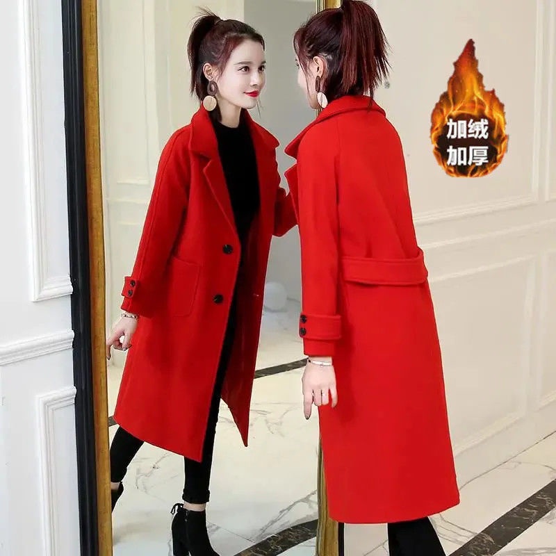 Áo Khoác Vải Tuýt Dày Dáng Dài Vừa Phải Thời Trang Cho Nữ 11.23 | BigBuy360 - bigbuy360.vn