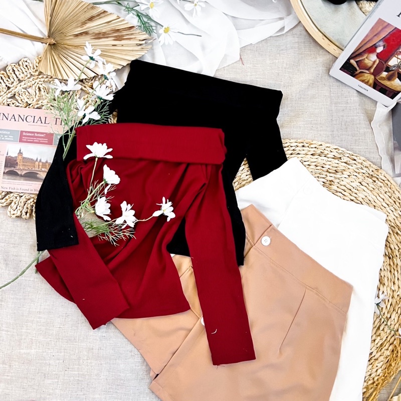 SET ÁO BẸT TAY DÀI +  VAI CHÂN VÁY NÚT