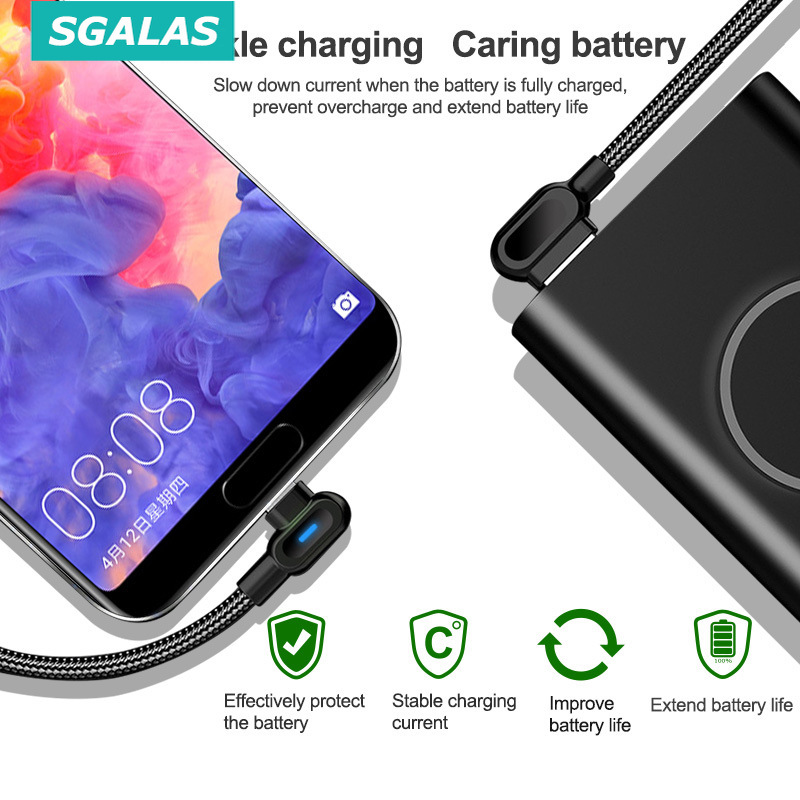 Cáp sạc nhanh SGALAS USB type-C 6.5A 65W thích hợp cho OPPO Reno 6 6Z 5 5G Ace A74 A94 Realme 8 Pro 6 7Pro 30W X3 X50