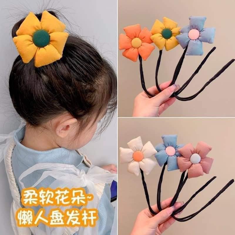DÂY QUẤN TÓC HOA VẢI TO PHONG CÁCH HÀN QUỐC XINH XẮN CHO BÉ