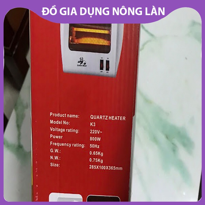 Đèn sưởi nhà tắm 2 bóng NL Shop, máy sưởi ấm phòng ngủ Kaimeidi công suất 800w  bảo hàng 3 tháng