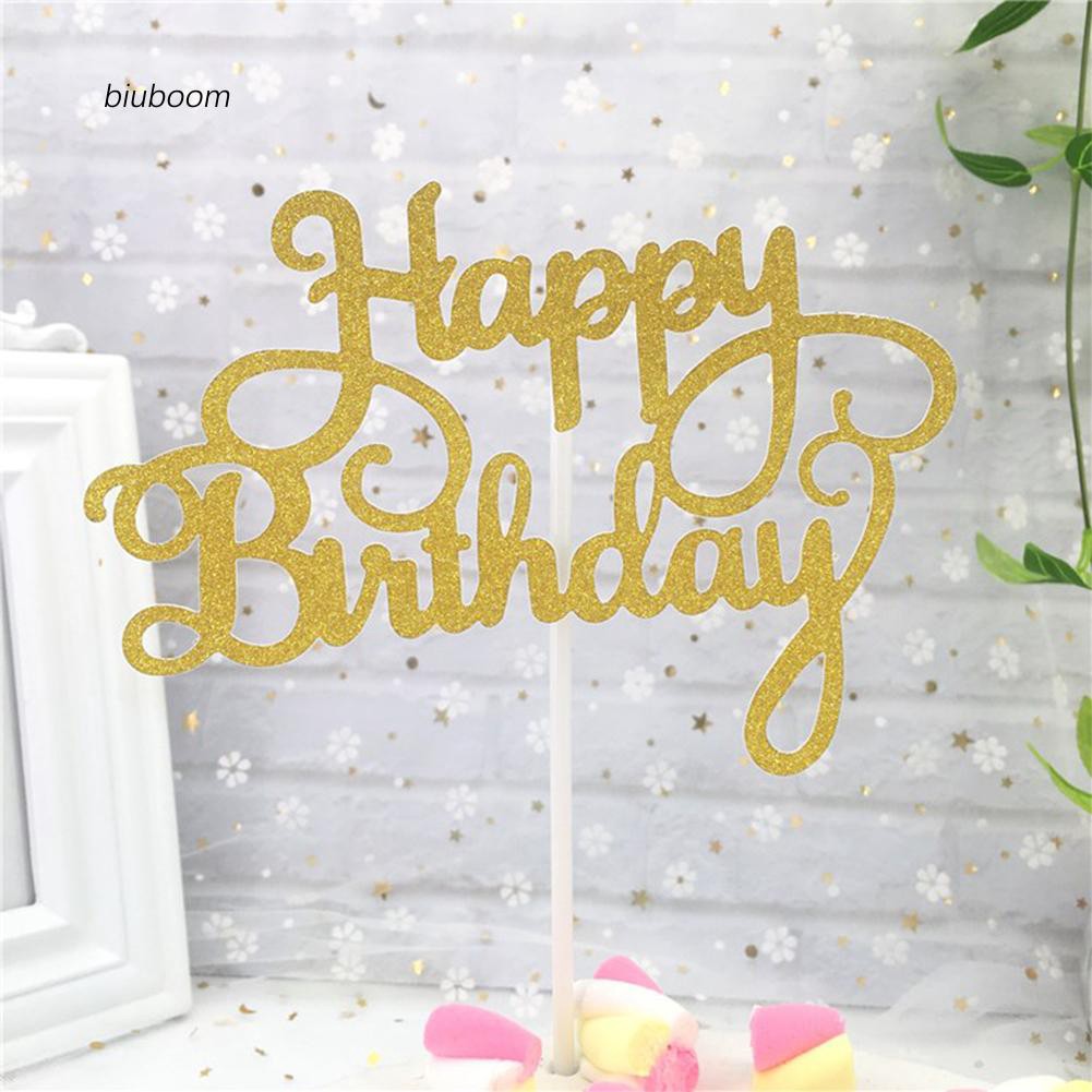 Que Cắm Trang Trí Bánh Sinh Nhật Kiểu Chữ Happy Birthday Độc Đáo