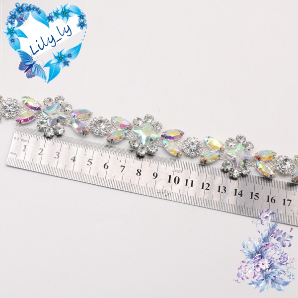 1904773     Phụ Kiện Dây Xích Đính Đá Trang Trí Váy Cưới Phong Cách Mới diy