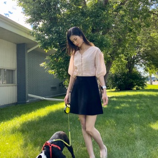 [Bill Trên Ảnh] Chân Váy Đen Skater Skirt H&M