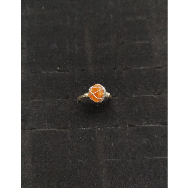 Nhẫn đá thô handmade apatite/blue fluorite/Garnet/rose quartz/kunzite/sunstone