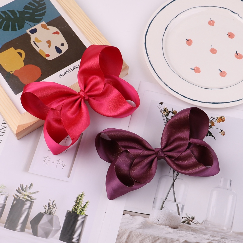 Kẹp tóc KIDSBOWS phối nơ lớn dễ thương cho bé gái tùy chọn màu sắc