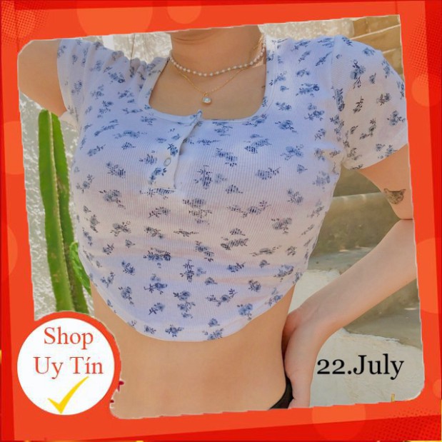 Áo croptop kiểu tôn dáng hack eo🌼🌼🌸🌻có nút bấm với màu trắng tinh khôi🌸🌻