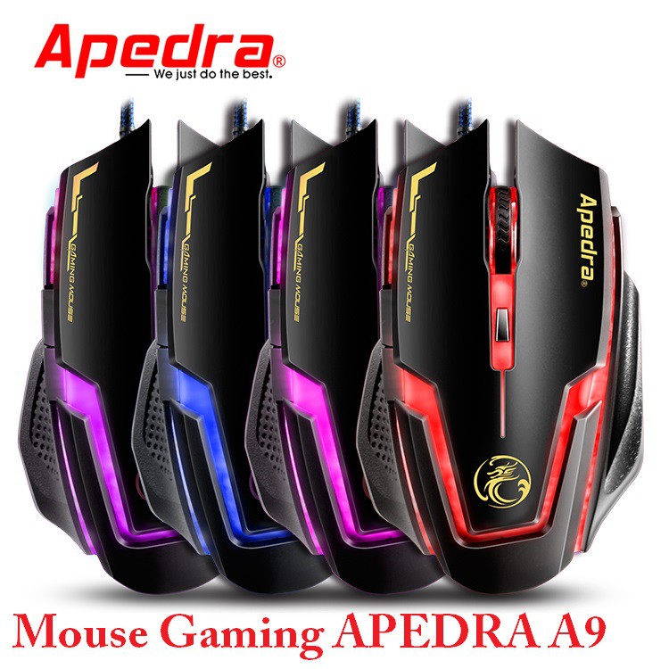 Mouse Gaming APEDRA A9 Dây dù - Led 7 màu