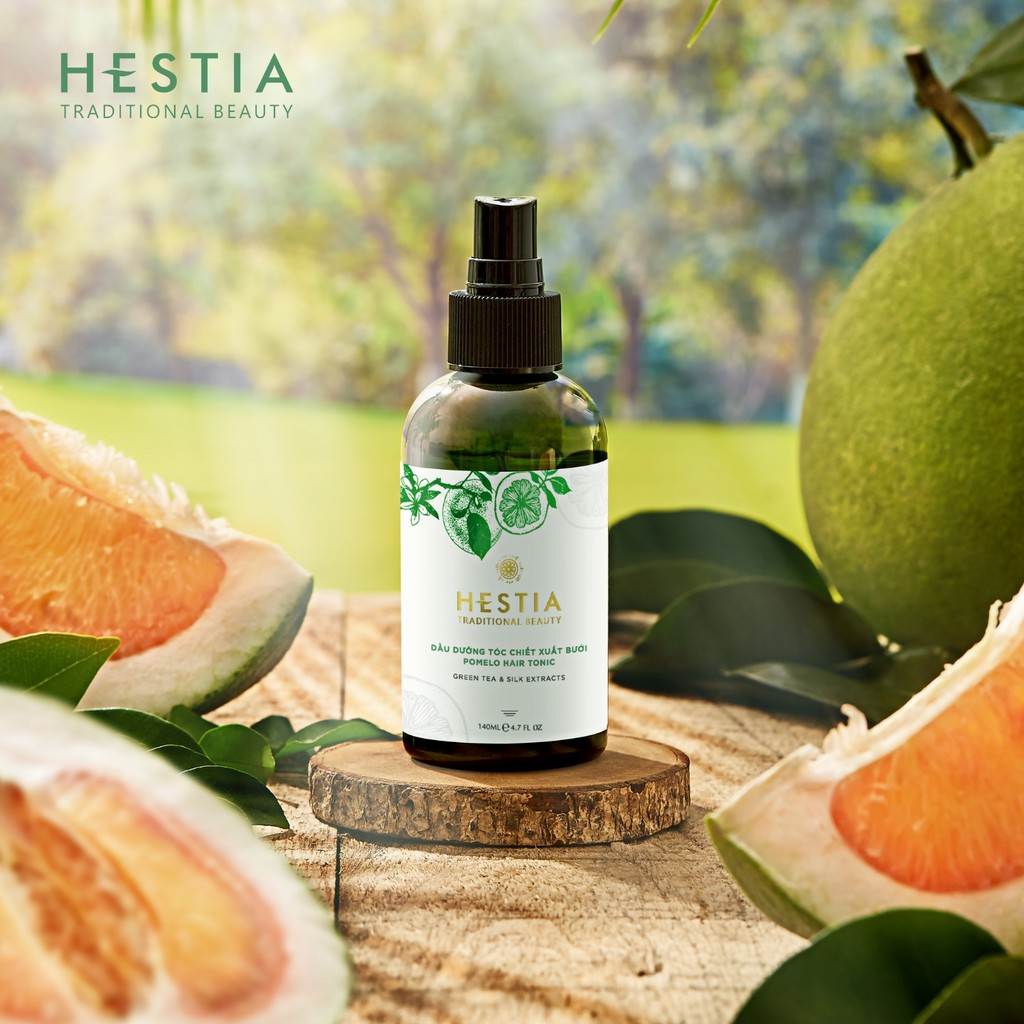 Tinh Dầu Bưởi Hestia - Xịt Dưỡng Tóc Bưởi Pomelo Hair Tonic Kích Thích Mọc Tóc 140ml