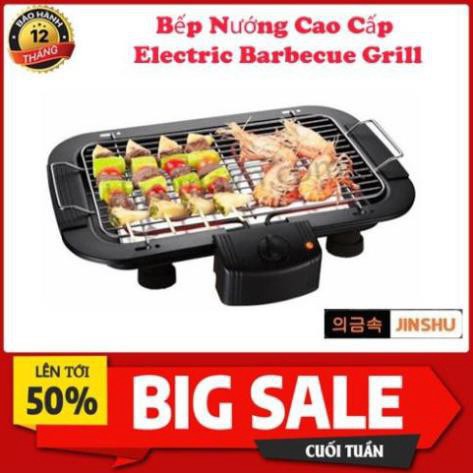 BẢO HÀNH 1 NĂMBếp Nướng Điện Cao Cấp Electric Barbecue Grill 2000W Không KhóiFREESHIP+Tặng Miếng Rửa Chén Bát