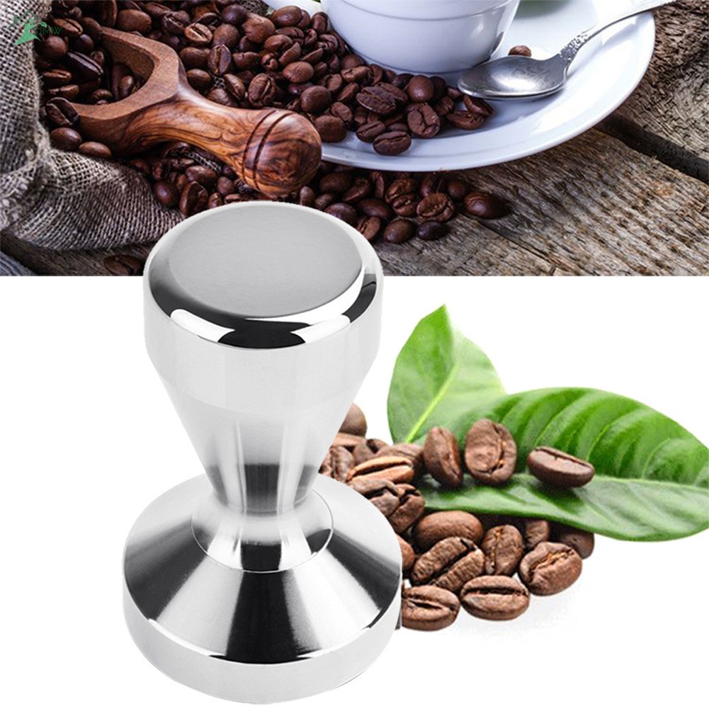 SJMW 49mm Stainless Steel Modern Espresso Coffee Tamper Machine DIY Coffee Bean Press Flat Base Hammer