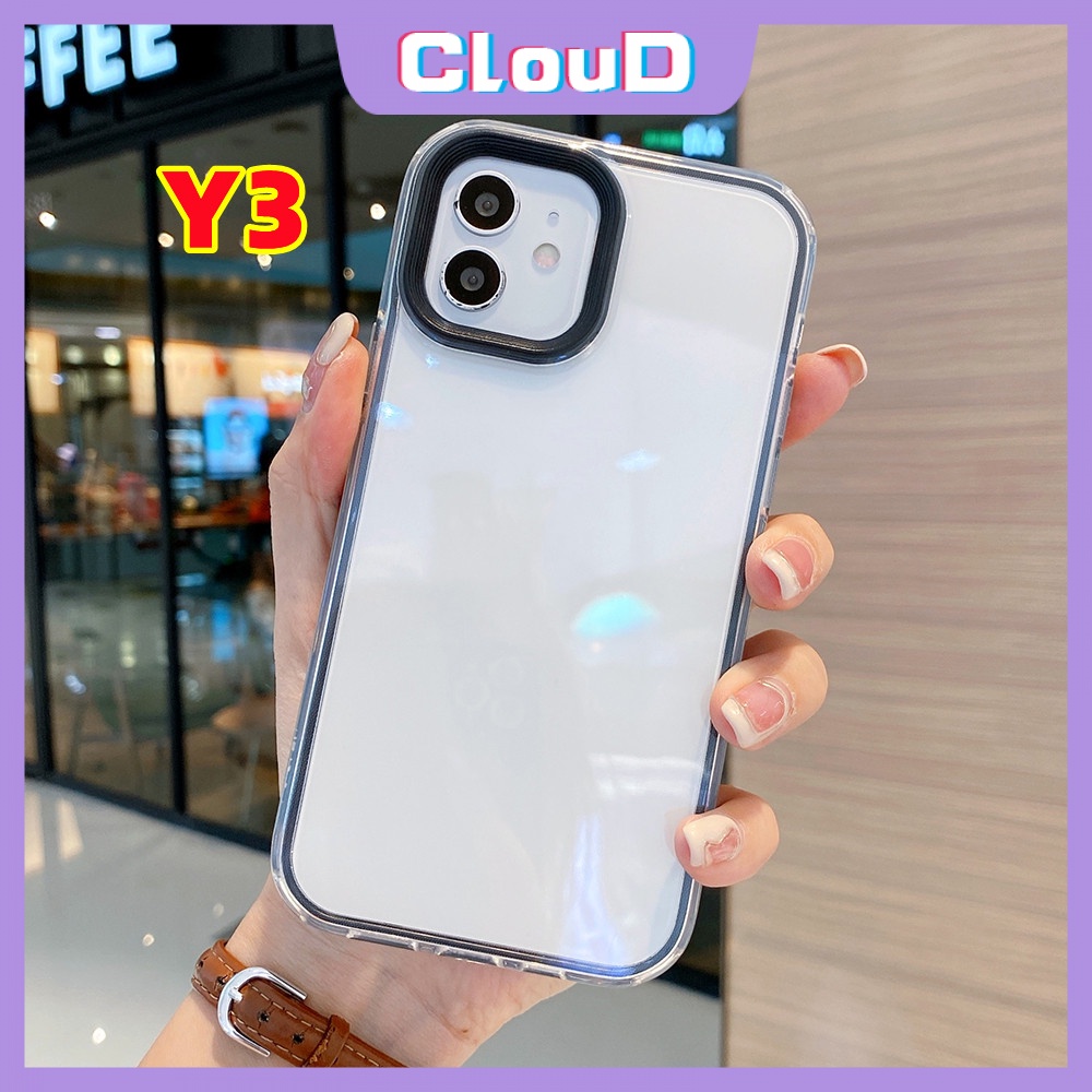 Ốp Điện Thoại Silicon Mềm Trong Suốt Màu Kẹo 3 Trong 1 Chống Sốc Cho iPhone 11 12 13 Pro Max XR XS Max X SE 2020 7Plus 8Plus 7 8