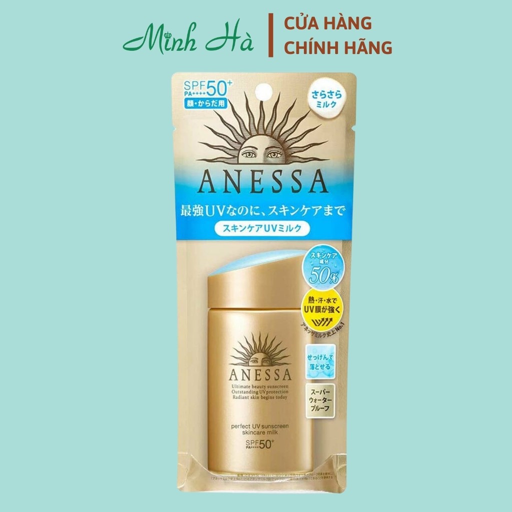Kem chống nắng dưỡng da dạng sữa Anessa Perfect UV Sunscreen Skincare Milk SPF 50+ PA++++ 60ml