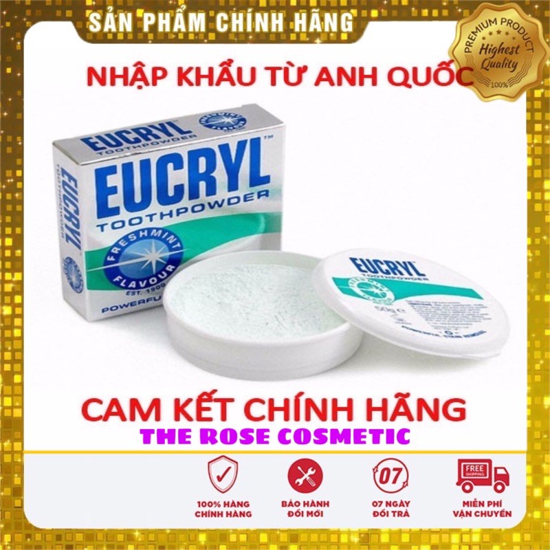 Bột Đánh Răng Tẩy Trắng Eucryl Toothpowder 50g