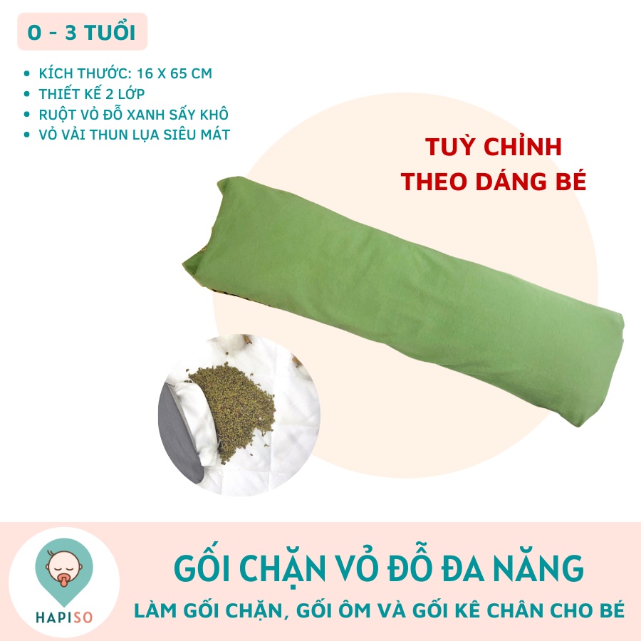 0Gối chặn cho bé Hapiso, Gối chặn vỏ đỗ đa năng Hapiso