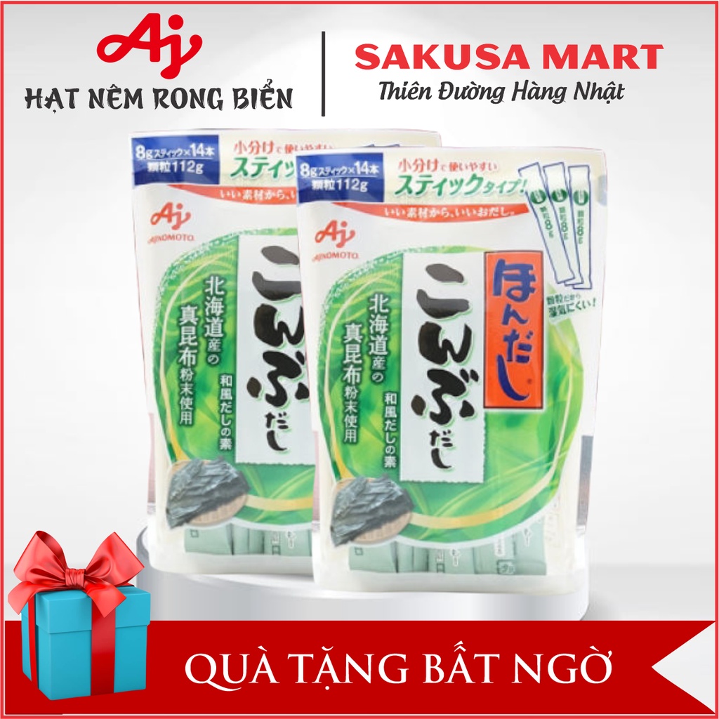 Hạt nêm rong biển Ajinomoto Nhật Bản 112g hạt nêm cho bé ăn dặm an toàn
