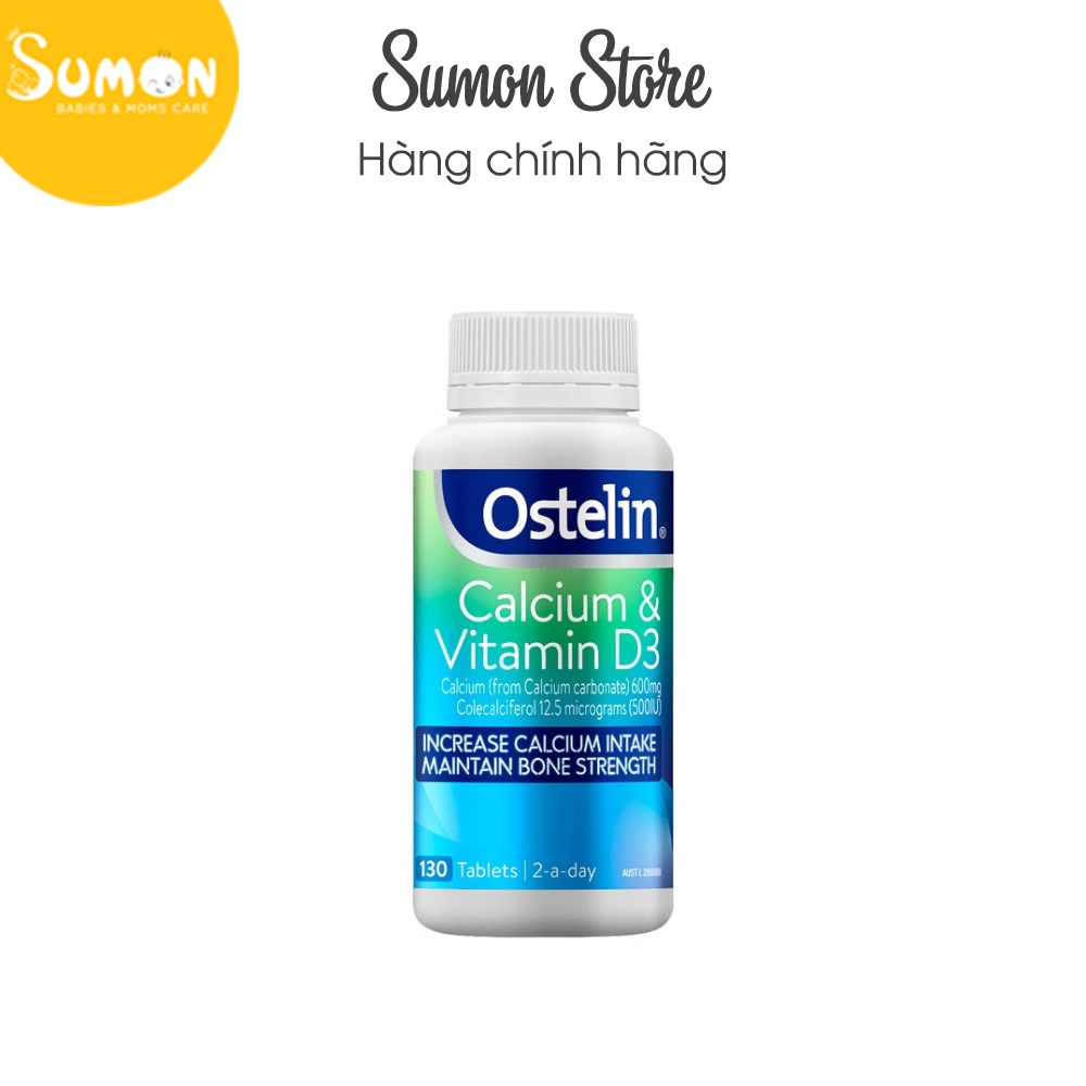 Viên uống vitamin D & Calcium Ostelin Úc 130 viên, bổ sung dưỡng chất cần thiết cho bà bầu