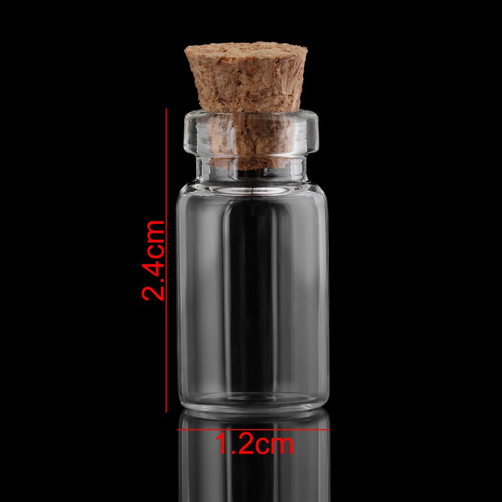 CONOPERY Set 10 lọ thủy tinh mini có nắp đậy 10 kiểu tùy chọn dùng trang trí nhà cửa