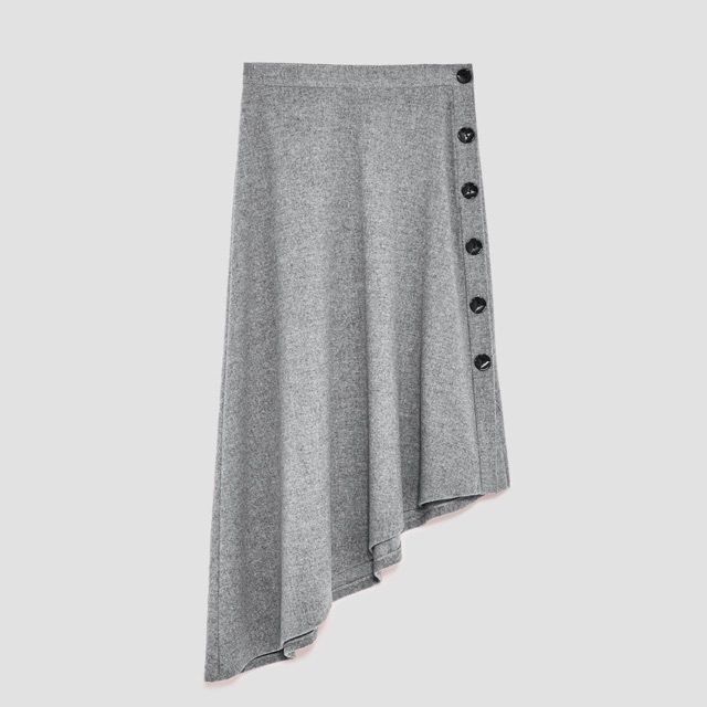 Chân váy zara size xs, newtag, auth, tag 40 euro, dài qua đầu gối, chất vải đẹp, màu sắc màu xám, mà