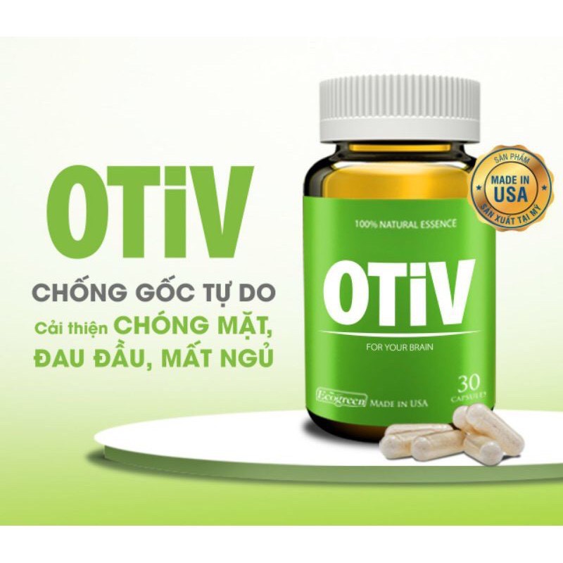 (CHÍNH HÃNG + TEM TÍCH ĐIỂM) OTIV Hô Trợ Cải Thiện Mất Ngủ, Đau Nửa Đầu, Tăng Cường Trí Nhớ - Hộp 30 Viên