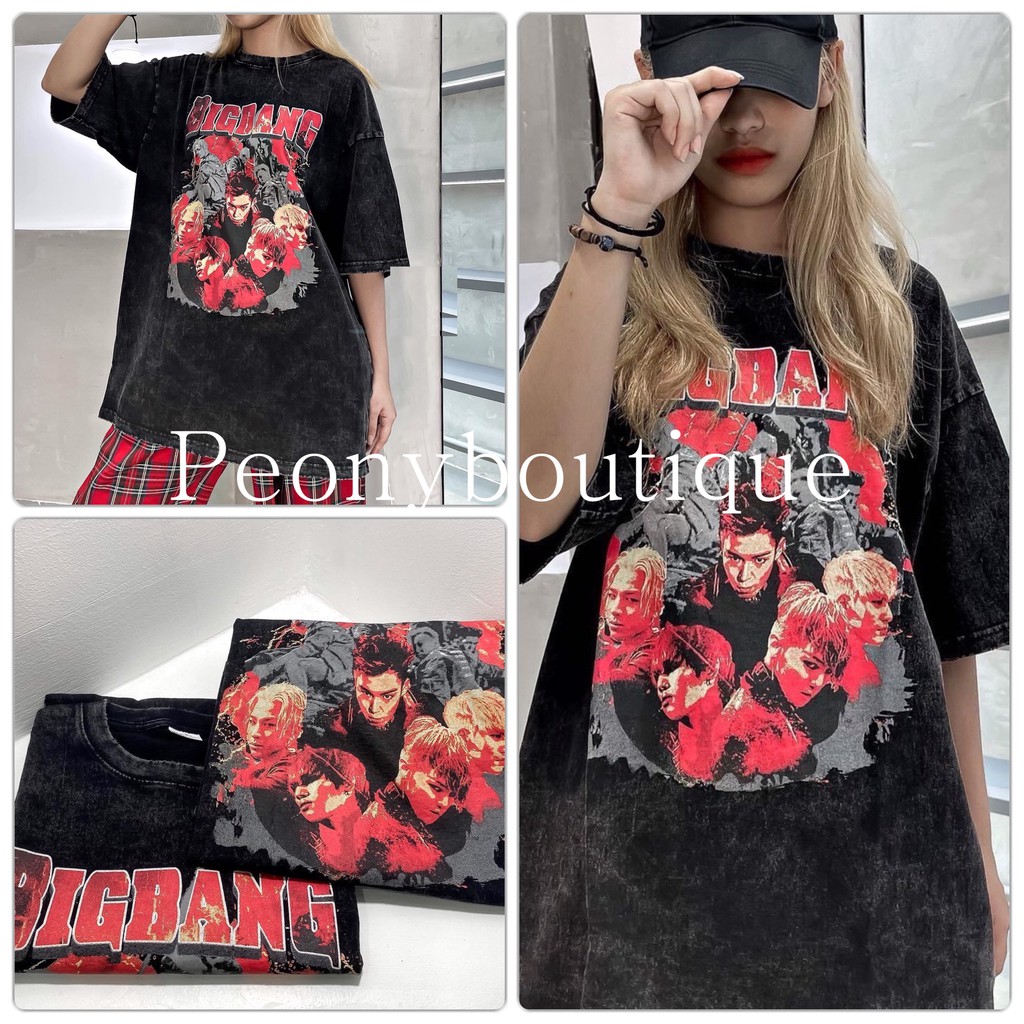 Áo Thun Đen Tay Lỡ Bigbang PEONYB Unisex [FREESHIP] 🌸 Phông form rộng in hình cá tính nam nữ Ulzzang HOT 🌸