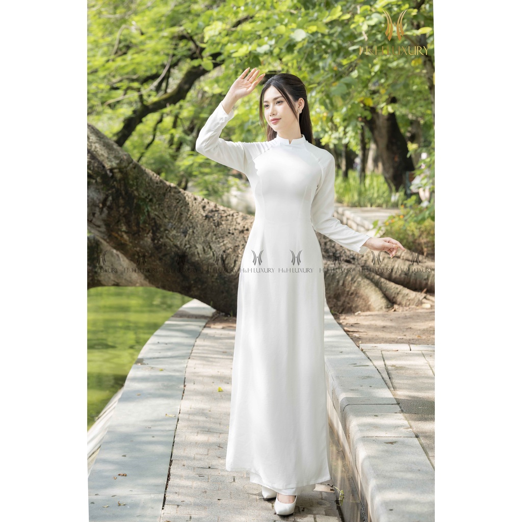 Quần lụa suông trắng - Thời trang nữ H&H Luxury