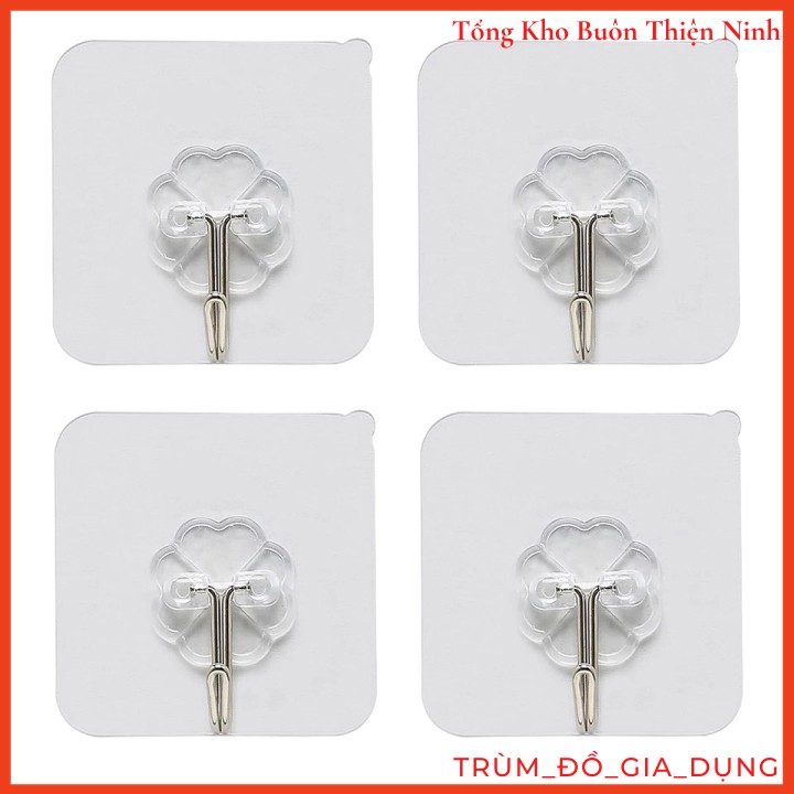 Móc Dán Tường Siêu Dính Trong Suốt Chịu Lực Tốt Treo Tường Chắc Chắn 6x6 cm