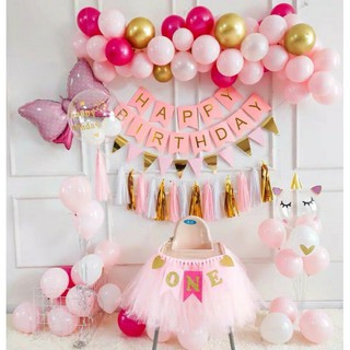 Set sinh nhật kèm nơ cho bé gái