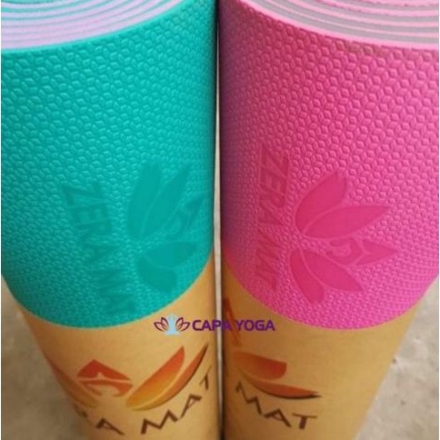 Thảm tập yoga, gym ZERA - 8mm 2 lớp + TẶNG: Túi đựng & Dây cột thảm