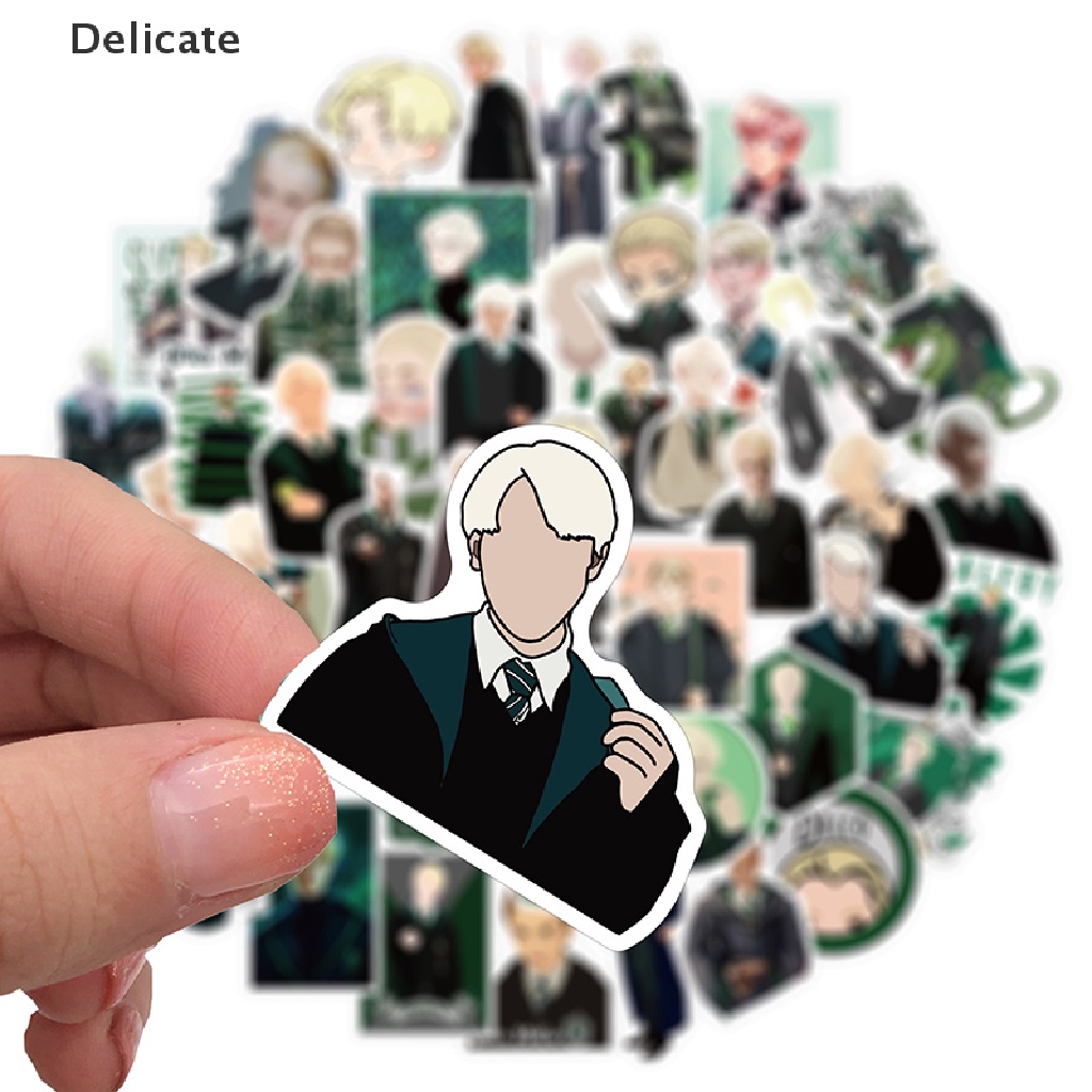 50 Nhãn dán PVC hình Draco Malfoy trang trí ván trượt/guitar/máy tính xách tay