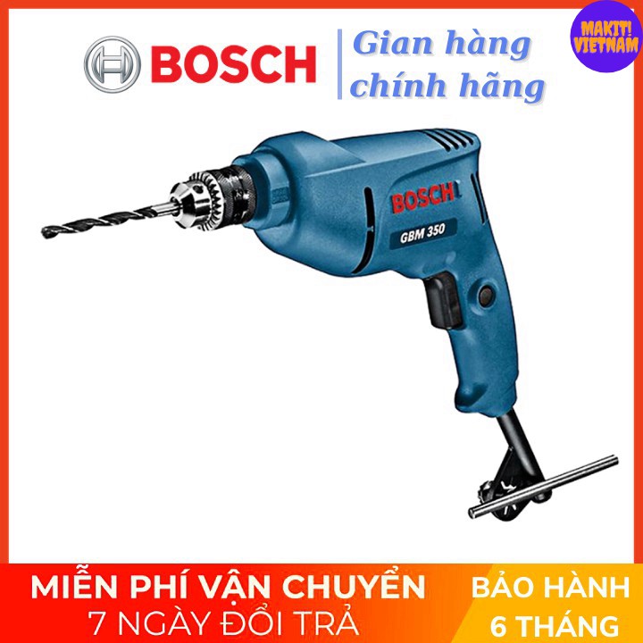 [Chinh Hang] MÁY KHOAN SẮT GỖ ĐẦU 10MM BOSH ĐỨC CÓ CHỈNH TỐC ĐỘ TIỆN DỤNG - MÁY KHOAN CẦM TAY NHỎ 350W RUỘT ĐỒNG